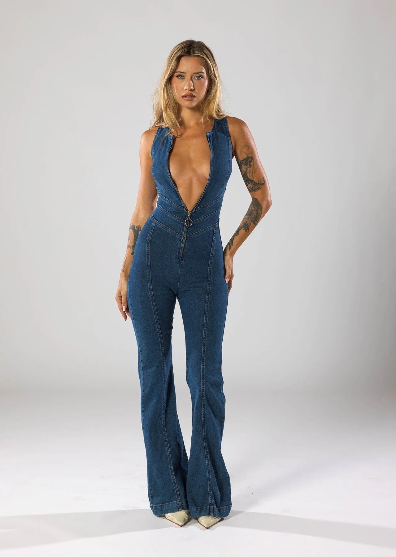 SculptCurve™ Denim Jumpsuit
