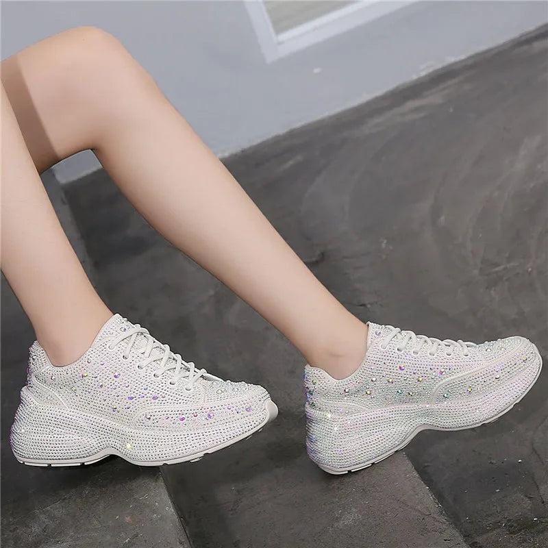 CrystalChic™ - Crystal Women's Platform Sneakers