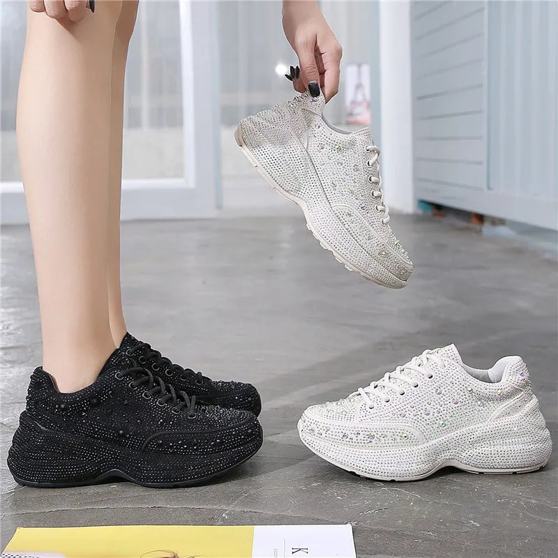 CrystalChic™ - Crystal Women's Platform Sneakers