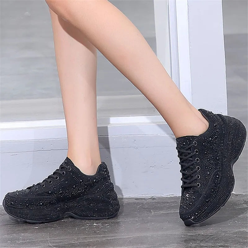 CrystalChic™ - Crystal Women's Platform Sneakers