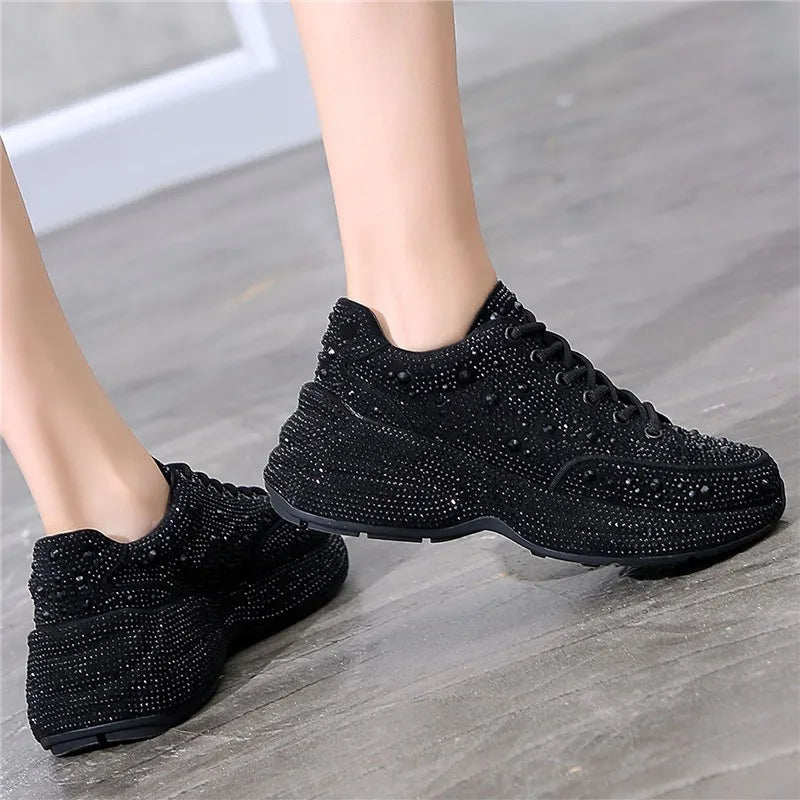 CrystalChic™ - Crystal Women's Platform Sneakers