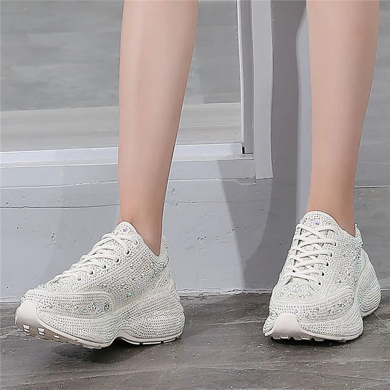 CrystalChic™ - Crystal Women's Platform Sneakers