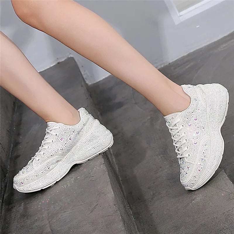 CrystalChic™ - Crystal Women's Platform Sneakers