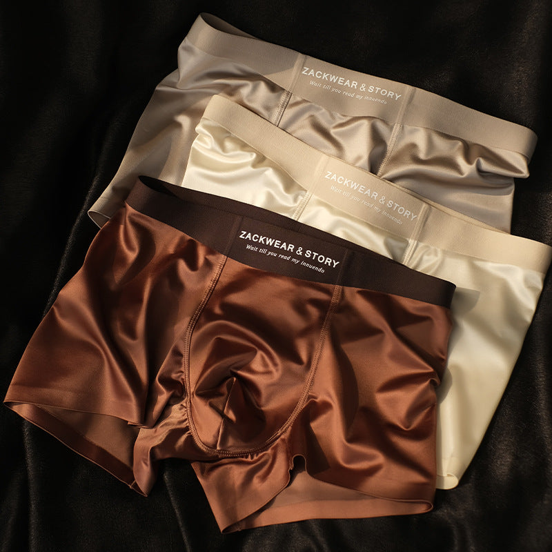 4 PCS Luxury Ice Silk Boxers For Men