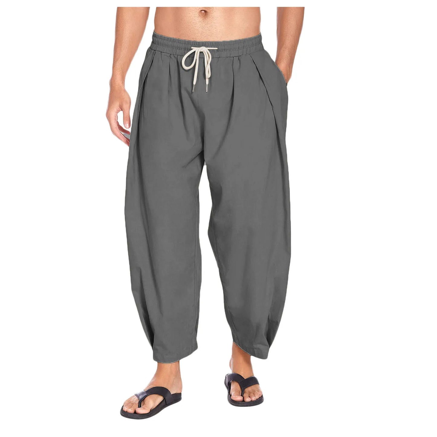 Men's Cotton and Linen Harem Pants