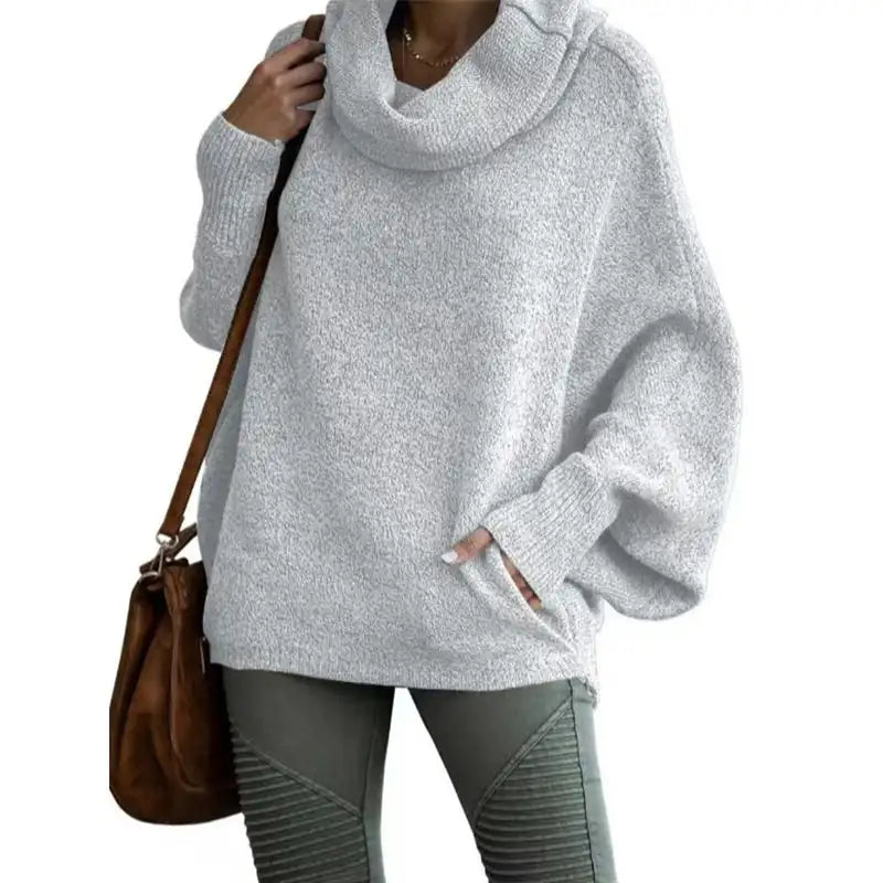 Women's Cowl Neck Batwing Sweater