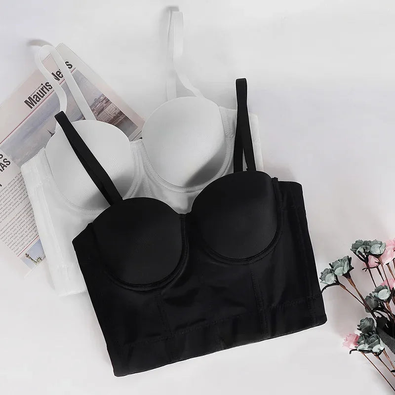 Mesh Push-Up Corset Bralette