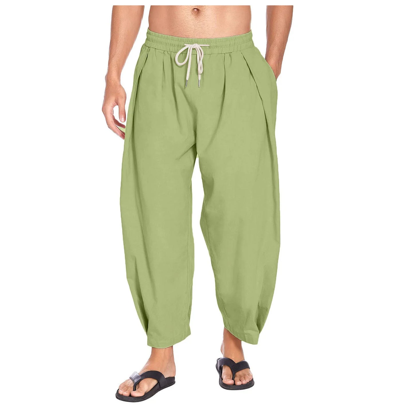 Men's Cotton and Linen Harem Pants