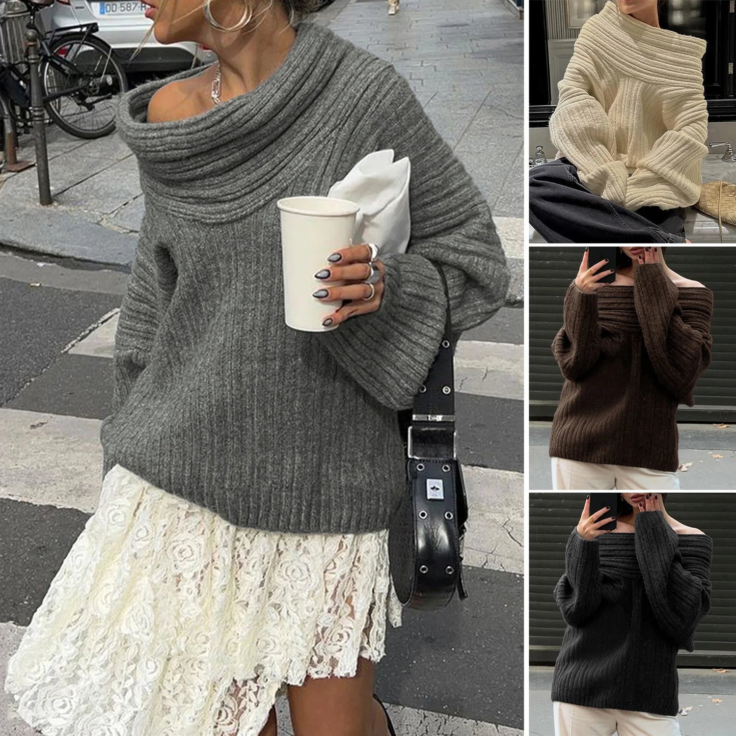Sleek One-Shoulder Knit™