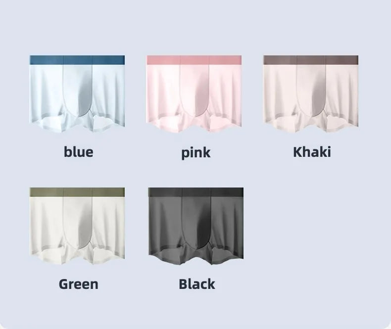 4 PCS Thin Ice Silk Underwear