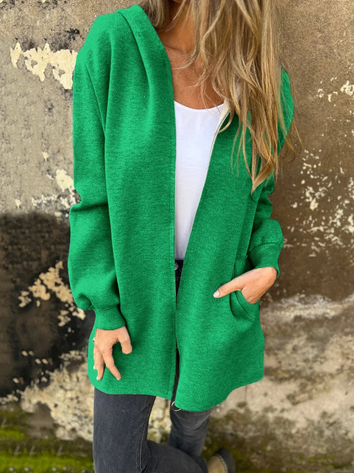 Plus-Size Hooded Jacket