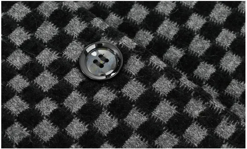 Men Fleece Checkered Suits
