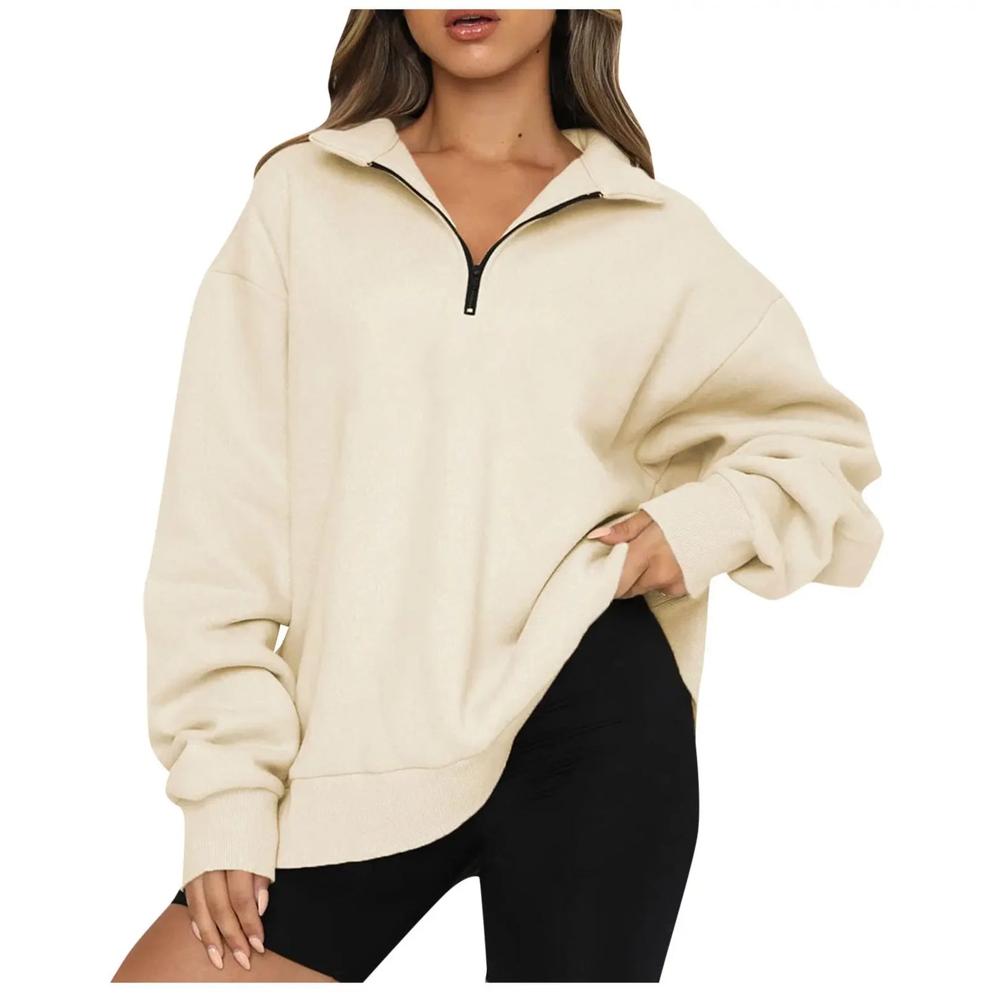 Zip-Up Comfy Casual Pullover