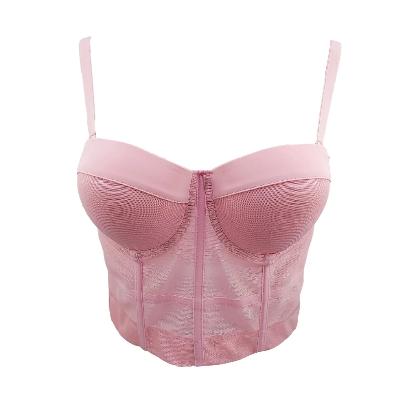 Mesh Push-Up Corset Bralette