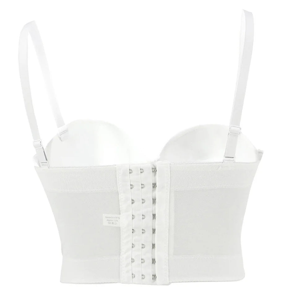 Mesh Push-Up Corset Bralette