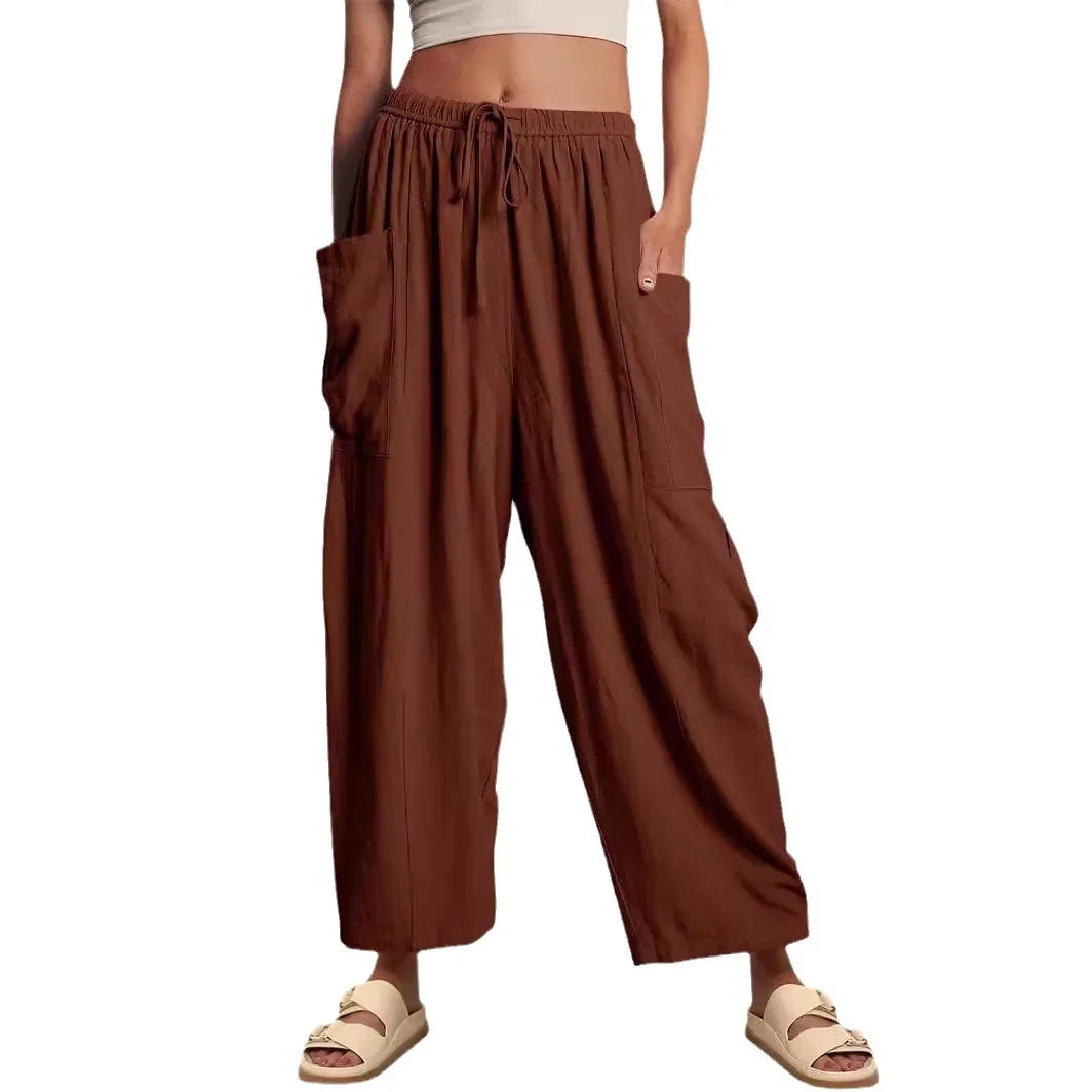 BreezeLoom™ Wide-Leg Cotton-Linen Pants