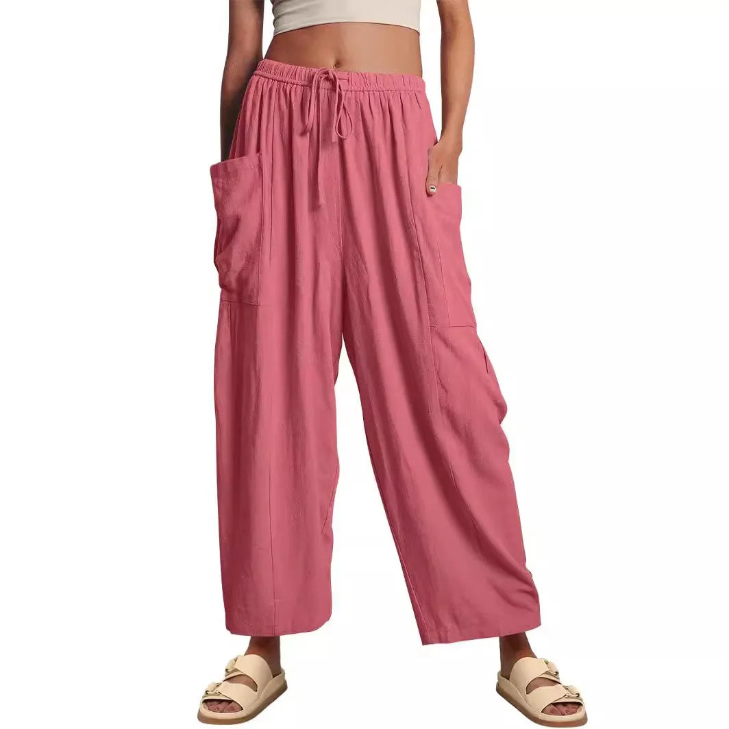BreezeLoom™ Wide-Leg Cotton-Linen Pants