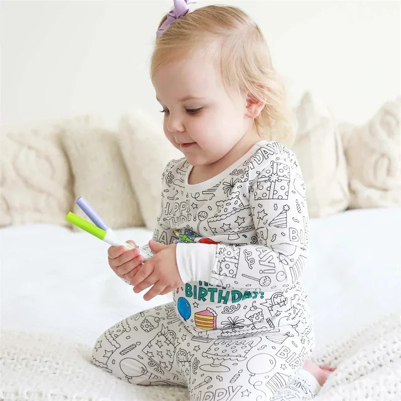 Coloring Pure Cotton Pajama Set