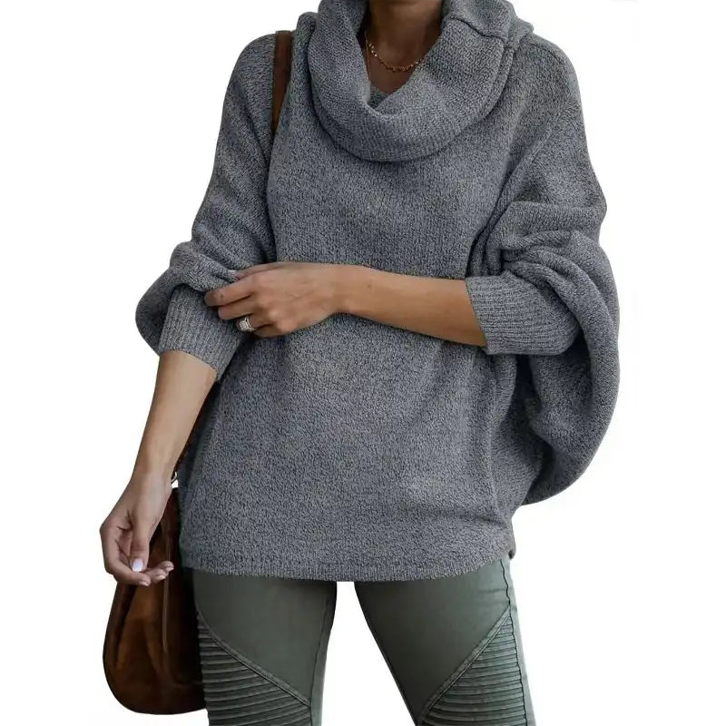 Women's Cowl Neck Batwing Sweater