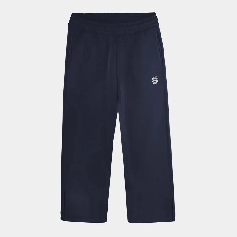 Embroidered Wide-Leg Joggers