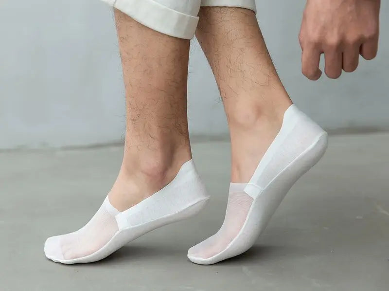 5 Pairs Men’s No-Show Ice Silk Summer Socks