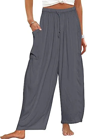 BreezeLoom™ Wide-Leg Cotton-Linen Pants