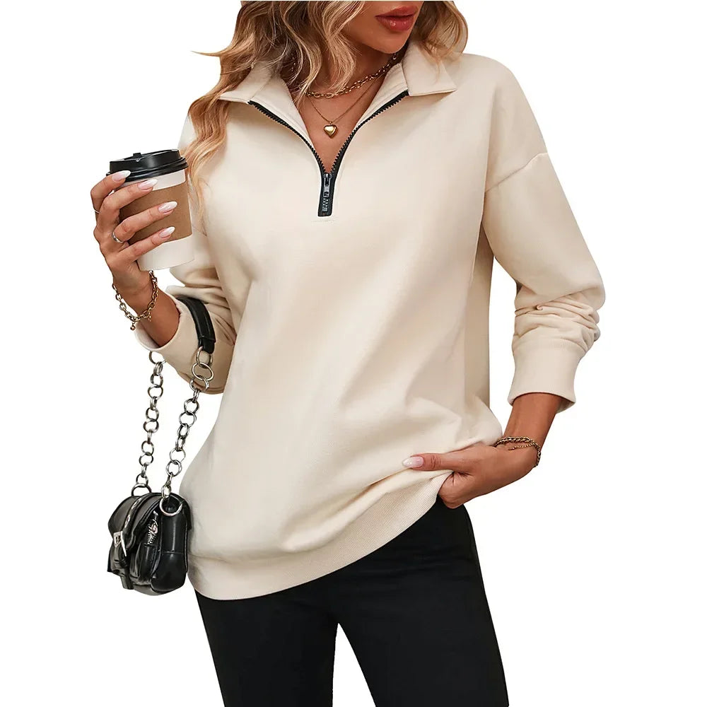 Zip-Up Comfy Casual Pullover