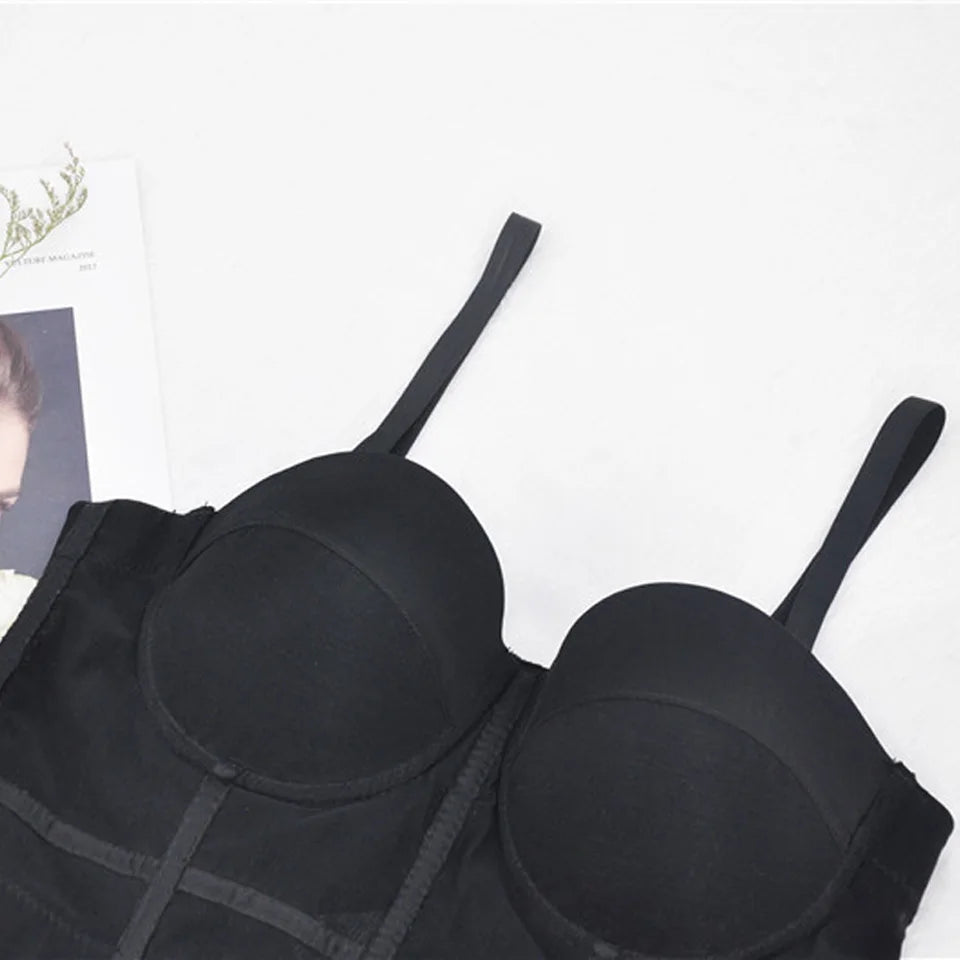 Mesh Push-Up Corset Bralette