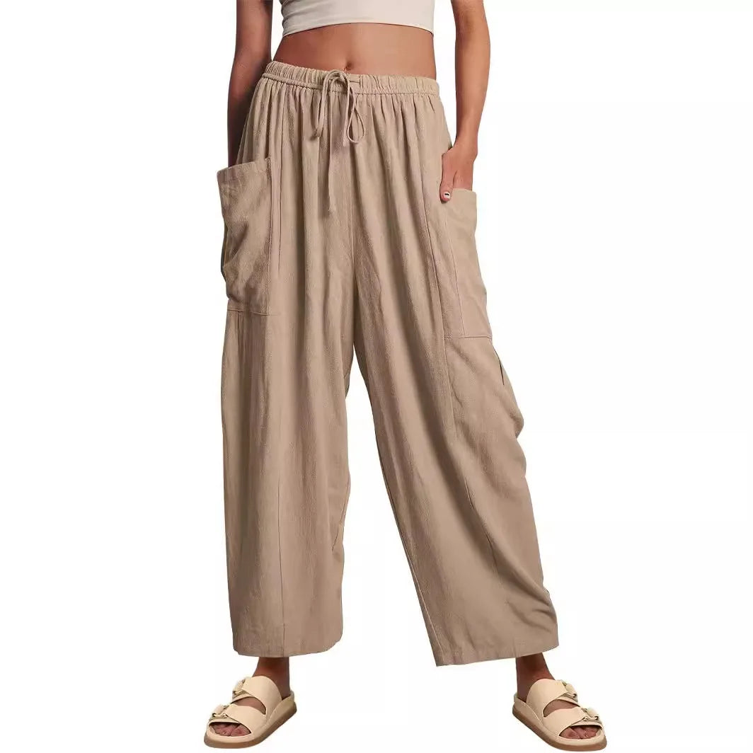 BreezeLoom™ Wide-Leg Cotton-Linen Pants