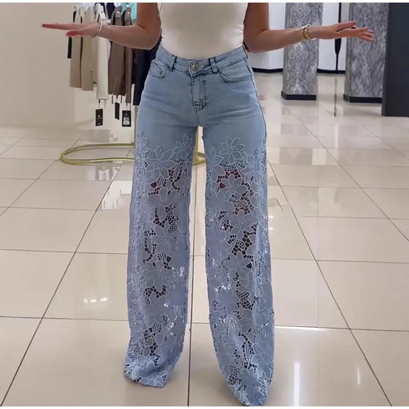 LaceFlow™ Plus Size Summer Jeans