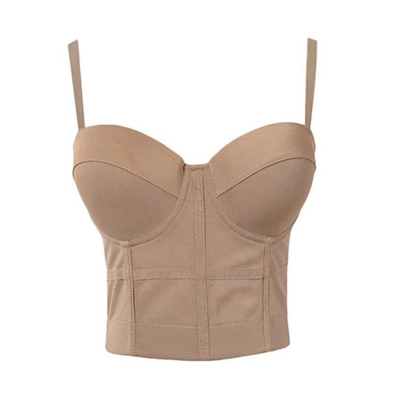Mesh Push-Up Corset Bralette