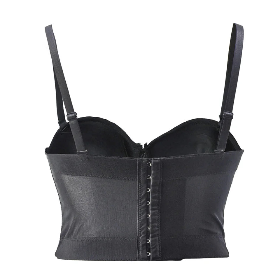 Mesh Push-Up Corset Bralette