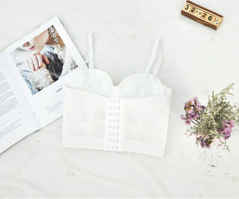 Mesh Push-Up Corset Bralette