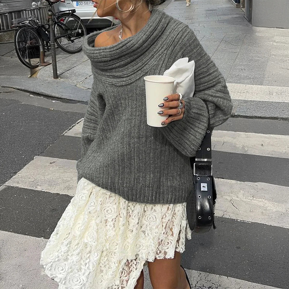 Sleek One-Shoulder Knit™