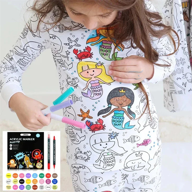 Coloring Pure Cotton Pajama Set