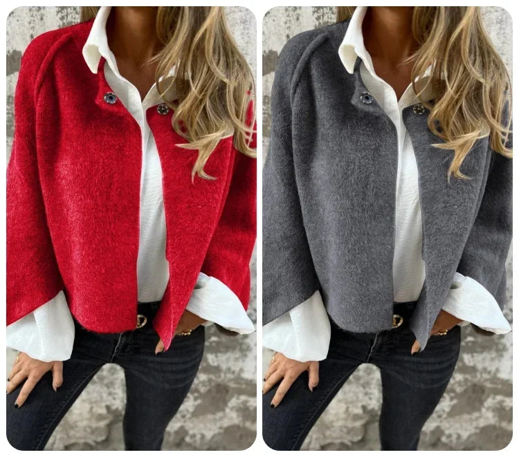 Wool Blend Short Coat