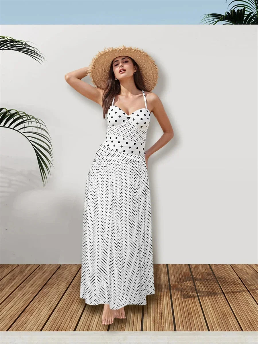 Polka Dot Maxi Dress
