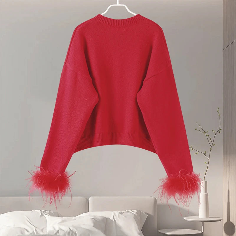 Feather Patchwork Cardigan