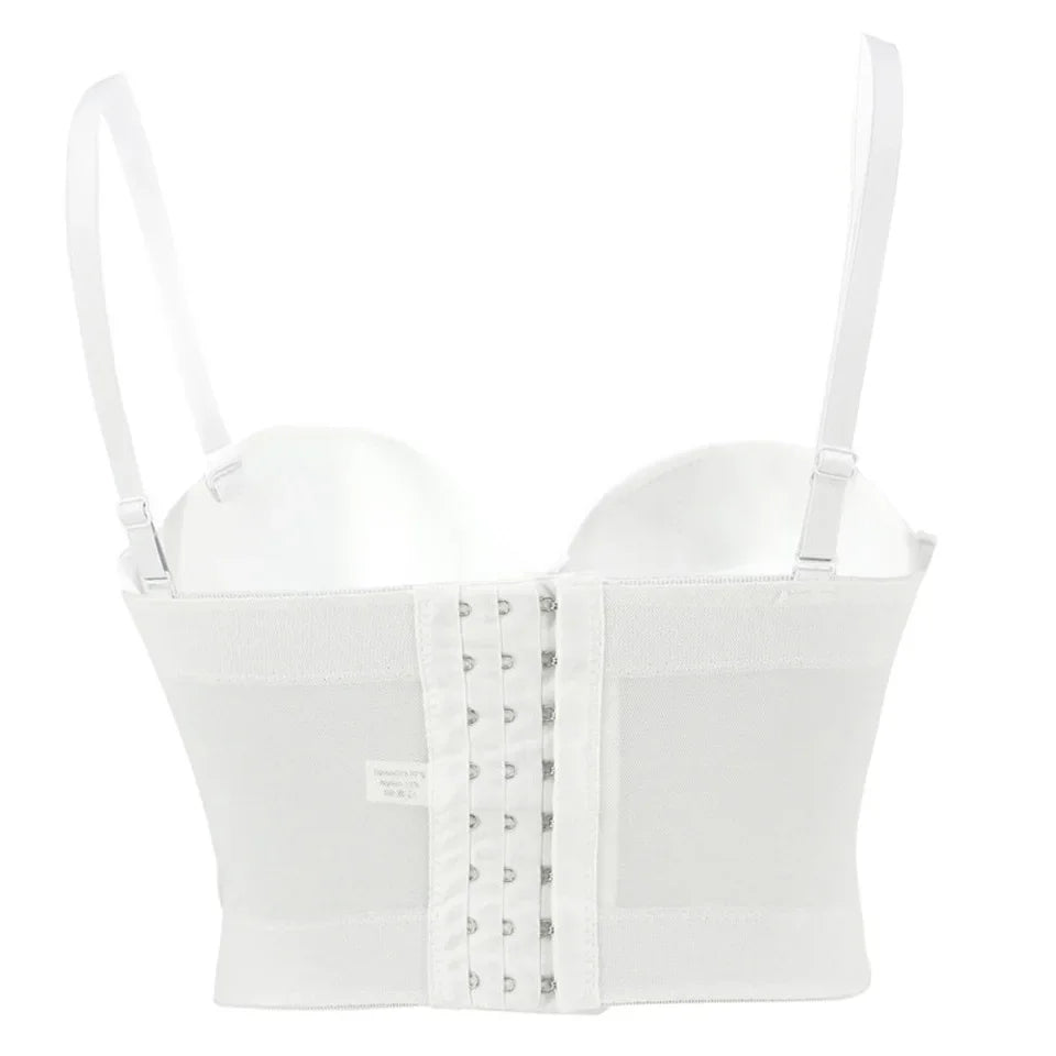 Mesh Push-Up Corset Bralette