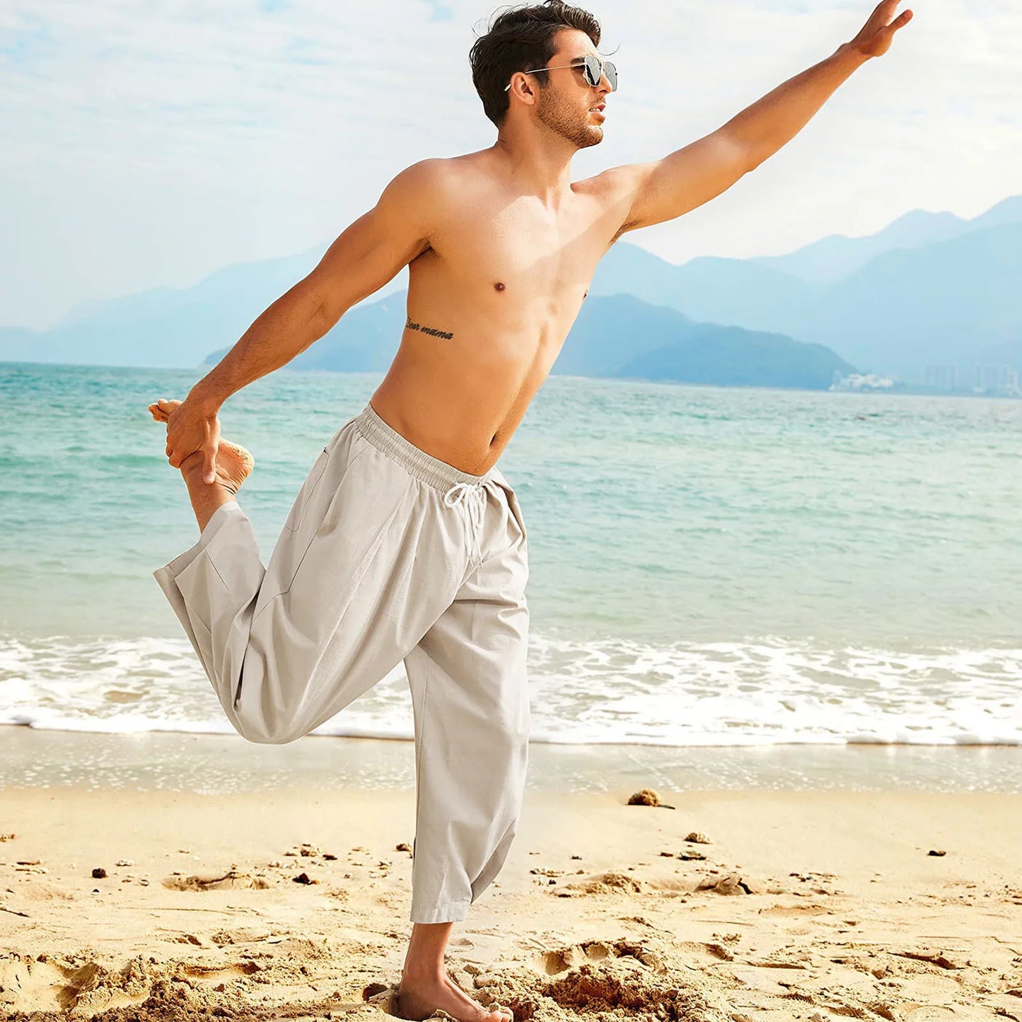 Men's Cotton and Linen Harem Pants