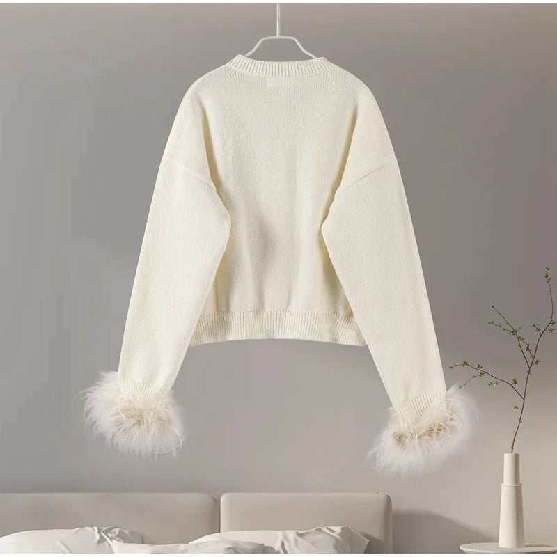 Feather Patchwork Cardigan