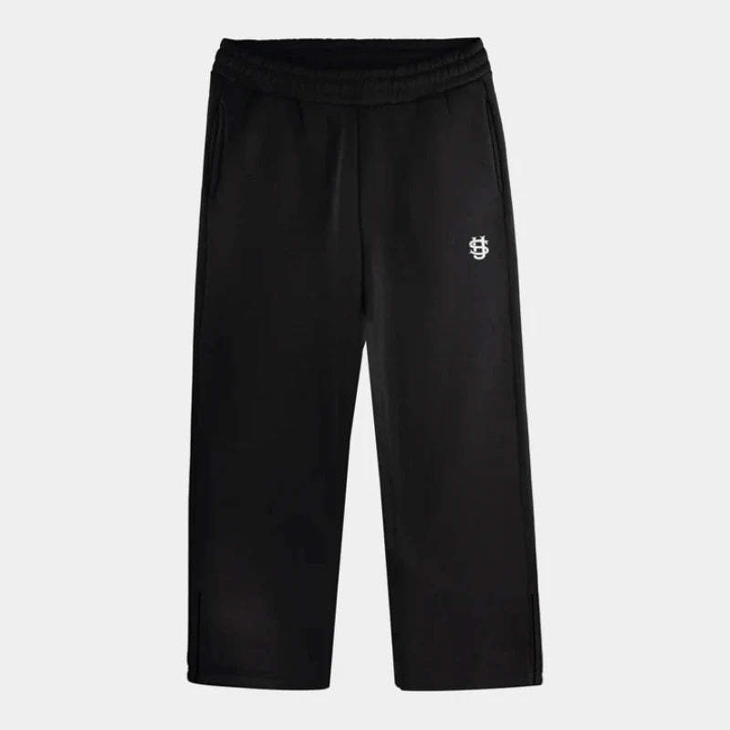 Embroidered Wide-Leg Joggers