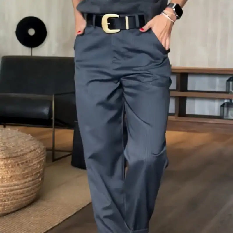 EleganceFit™ High-Waist Blazer Pants