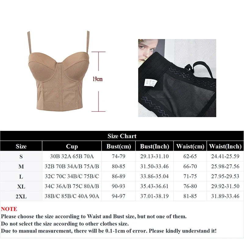 Mesh Push-Up Corset Bralette