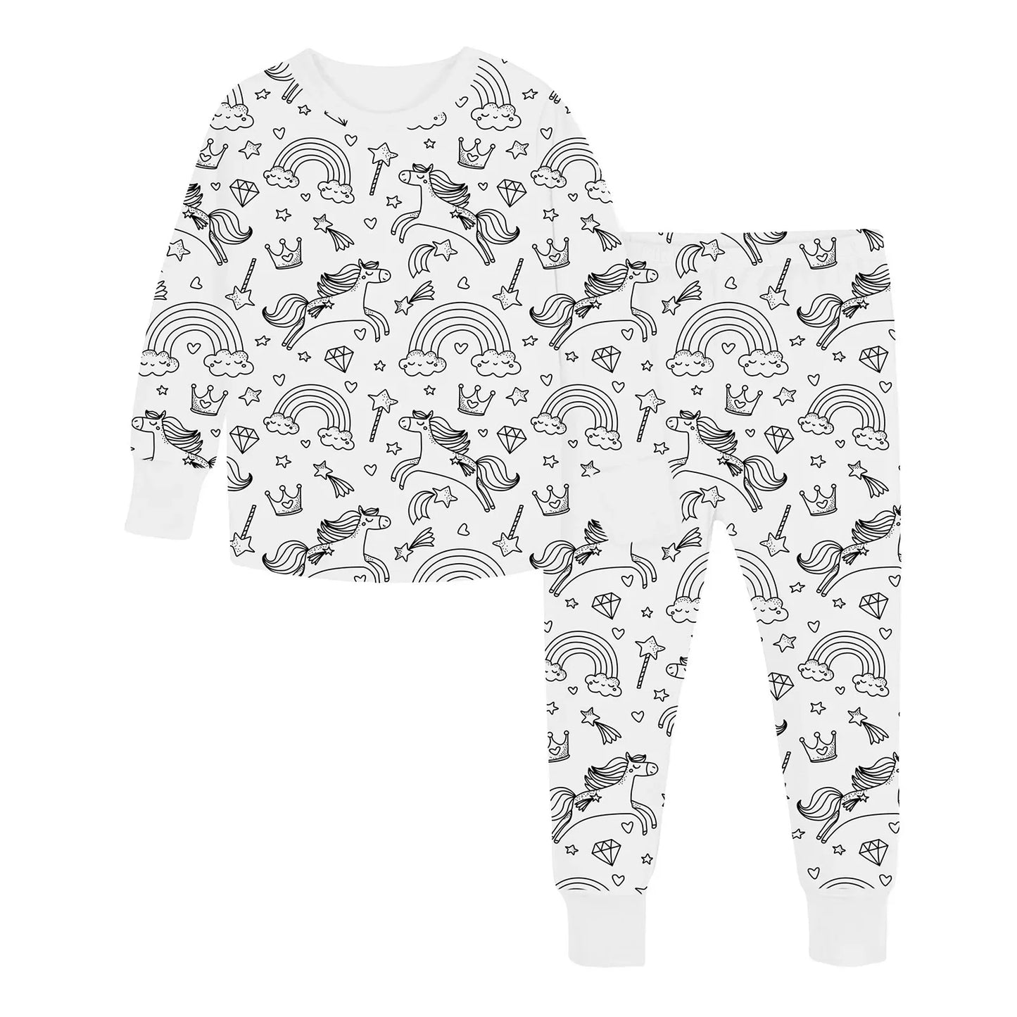 Coloring Pure Cotton Pajama Set