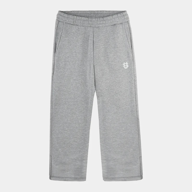 Embroidered Wide-Leg Joggers