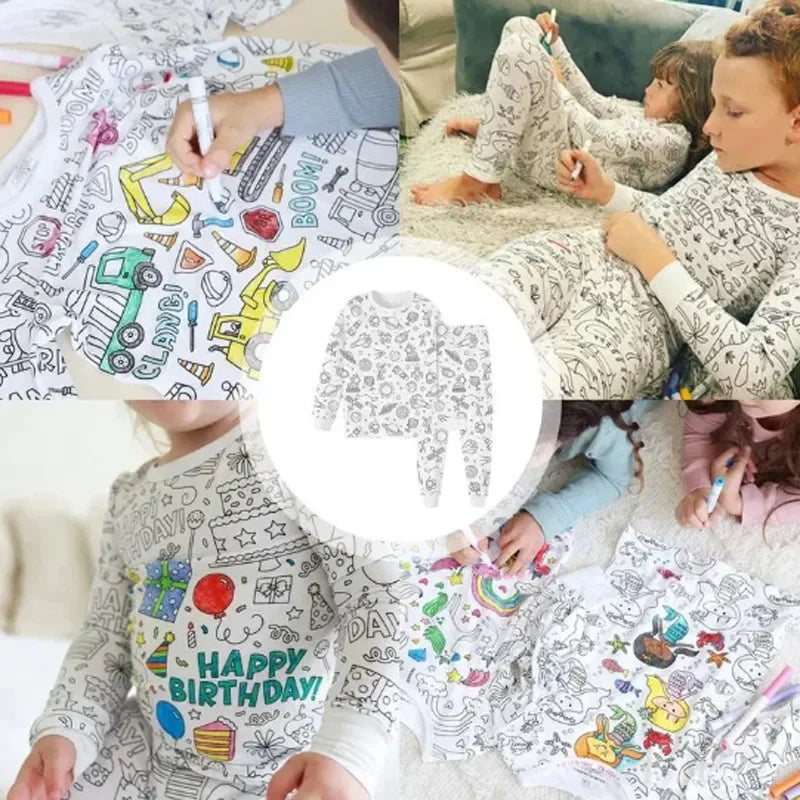 Coloring Pure Cotton Pajama Set