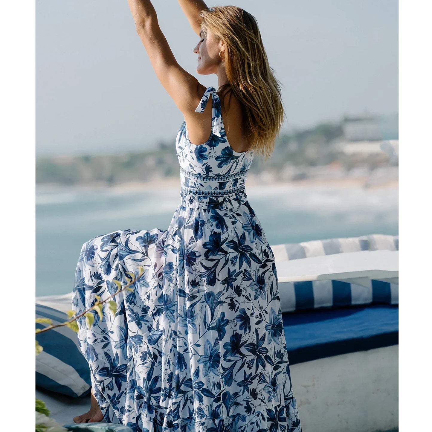 Aurelia™ V-Neck Printed Swimsuit & Skirt Set