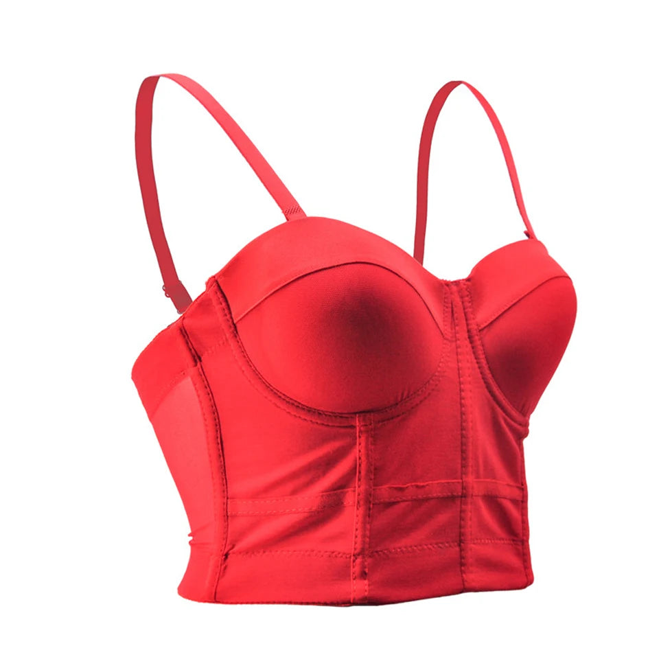 Mesh Push-Up Corset Bralette