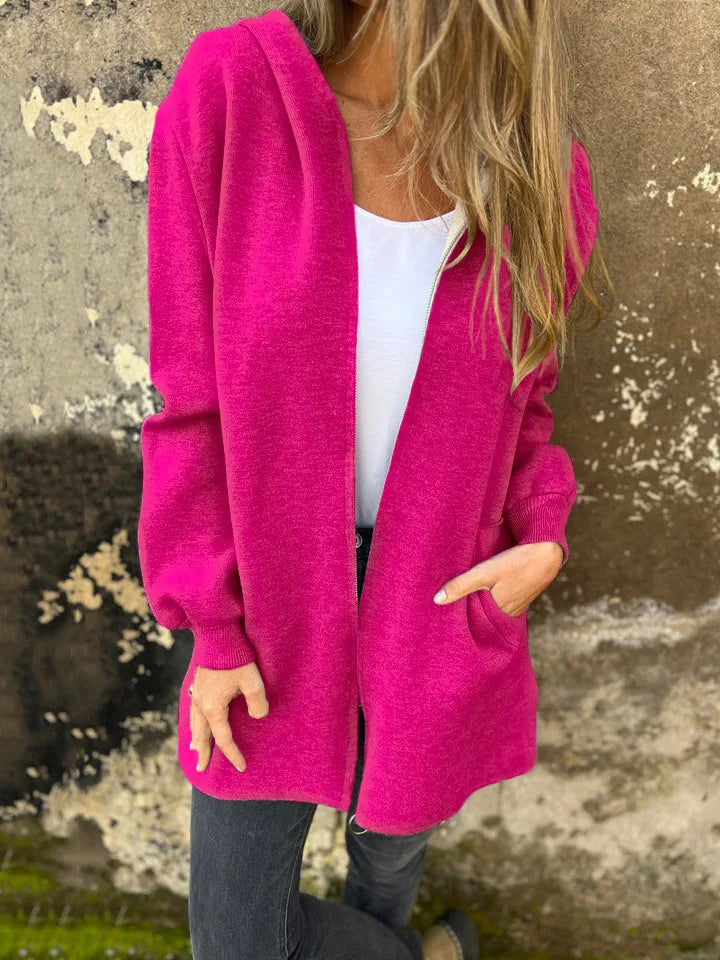 Plus-Size Hooded Jacket